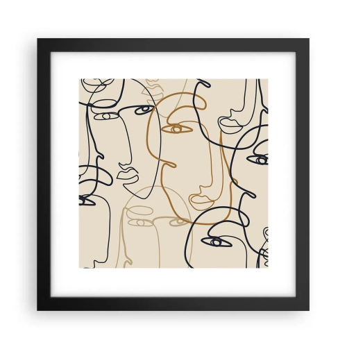 Plakat w czarnej ramie - Portret zwielokrotniony - 30x30 cm