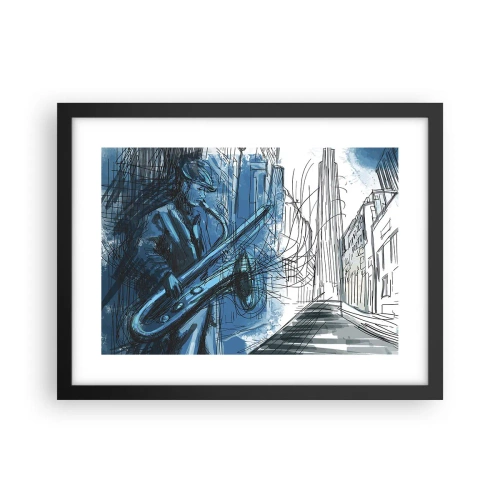 Plakat w czarnej ramie - Miejska rapsodia - 40x30 cm