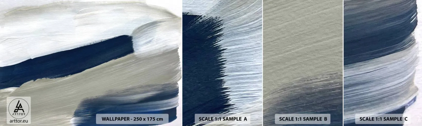 Fototapeta Próbka Samoprzylepna Deluxe Sticker - Spotkanie z bielą - Sztuka, Minimalistyczny, Nowoczesny - 100x30 cm