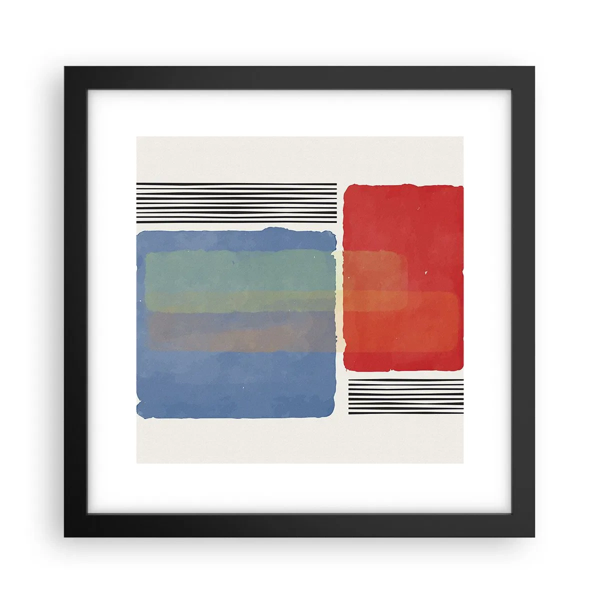 Plakat w czarnej ramie - Duch i litera geometrii - 30x30 cm