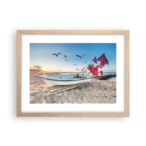 Plakat w ramie jasny dąb - Zasłużony odpoczynek - 40x30 cm