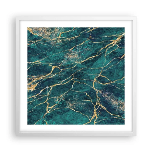 Plakat w białej ramie - Żyła złota - 50x50 cm