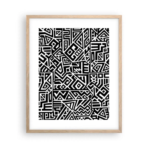 Plakat w ramie jasny dąb - Kompozycja prekolumbijska - 40x50 cm