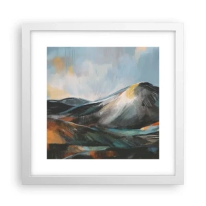 Plakat w białej ramie - Surowe i piękne - 30x30 cm