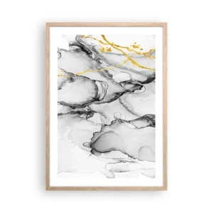 Plakat w ramie jasny dąb - Kompozycja z motywem złota - 50x70 cm