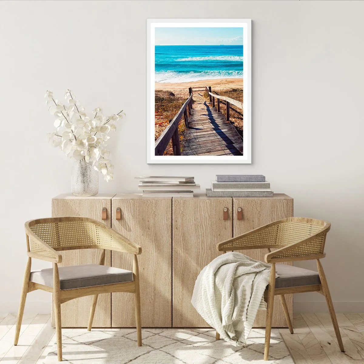 Plakat w białej ramie - Biegnij! - 61x91 cm