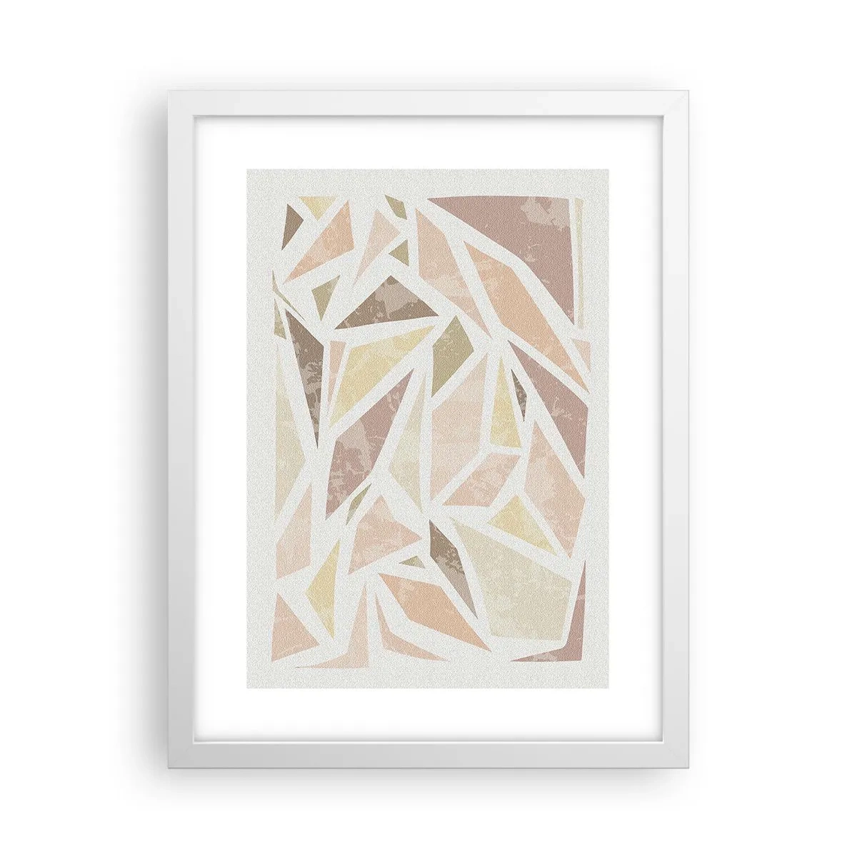 Plakat w białej ramie - Kompozycja witrażowa - 30x40 cm