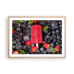 Plakat w ramie jasny dąb - Smak gorącego lata - 70x50 cm