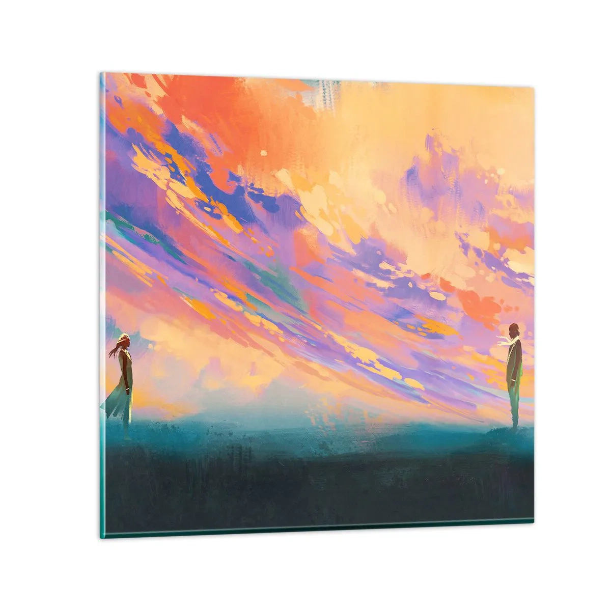 Obraz na szkle - Siła przyciągania - 30x30 cm