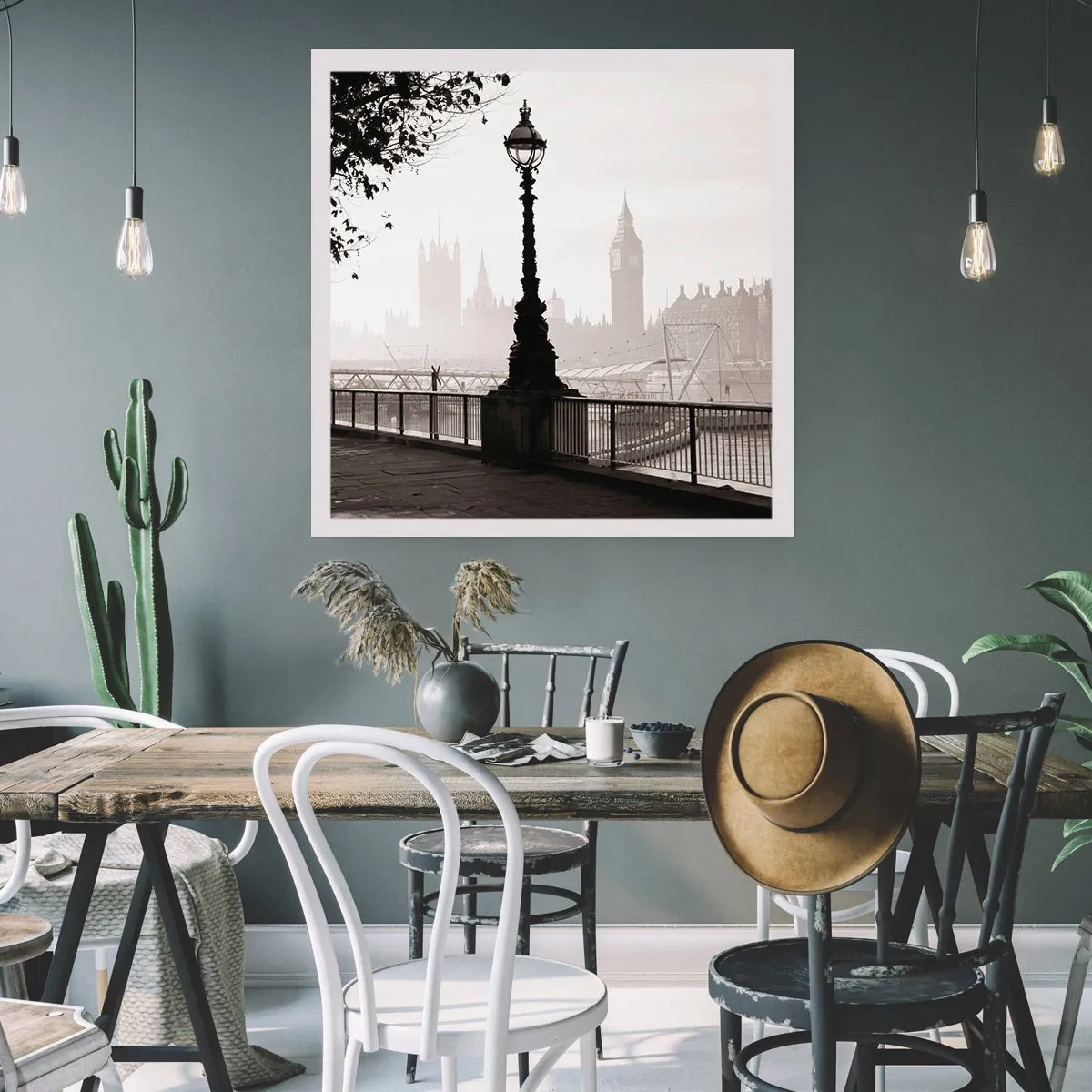 Plakat - Londyński poranek - 60x60 cm