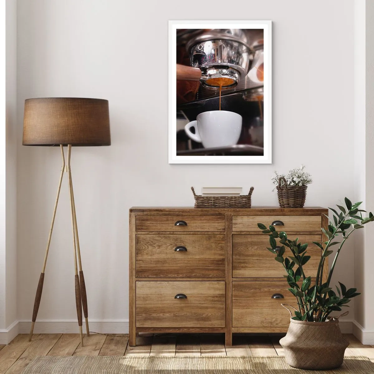 Plakat w białej ramie - Dobra chwila dnia - 61x91 cm