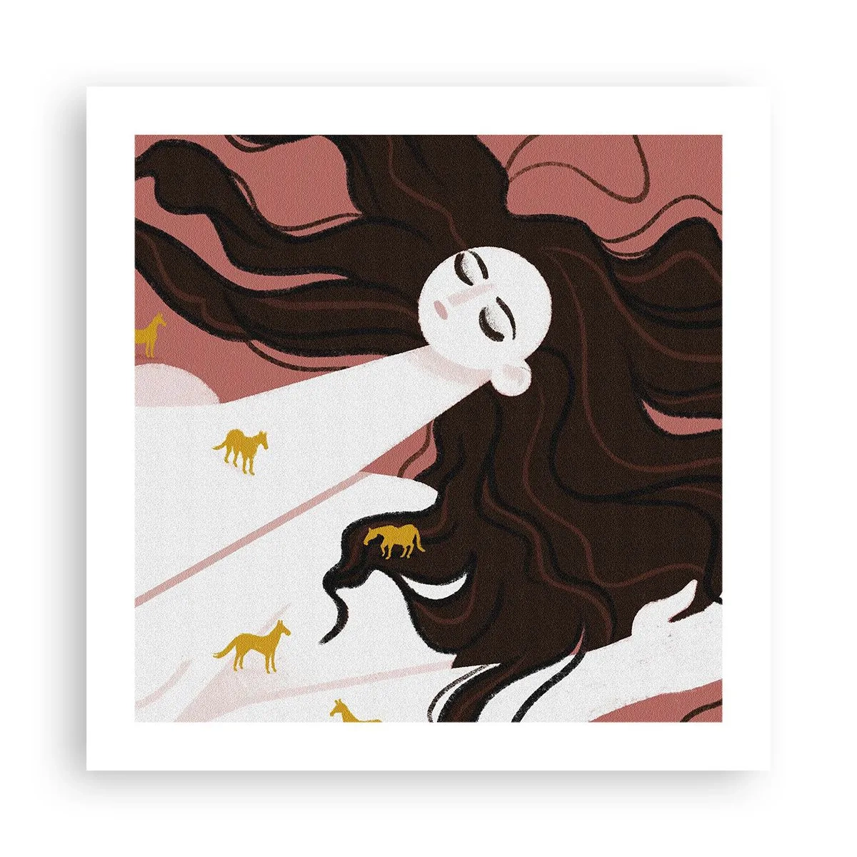 Plakat - Sen o złotym koniu - 50x50 cm