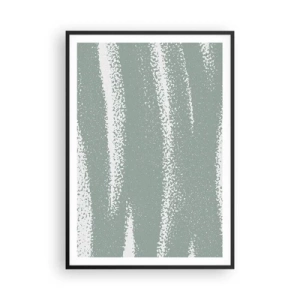 Plakat w czarnej ramie - Abstrakcja w zimowym klimacie - 70x100 cm