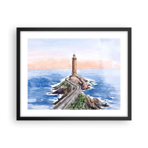 Plakat w czarnej ramie - Zwrócona ku morzu - 50x40 cm