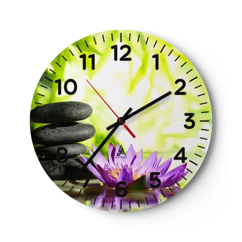 Zegar ścienny - W bambusowym chruśniaku - 30x30 cm