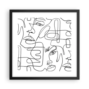 Plakat w czarnej ramie - W splątanych emocjach - 40x40 cm