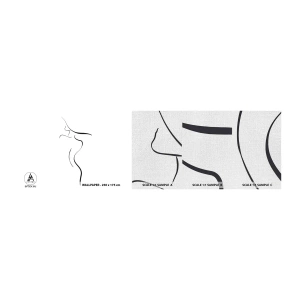 Fototapeta Próbka Premium Canvas - Nieuchwytna jak fala - Abstrakcja, Ciało Kobiety, Kobieta W Kapeluszu - 100x30 cm