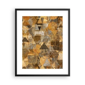 Plakat w czarnej ramie - Świat ujęty w formę - 40x50 cm