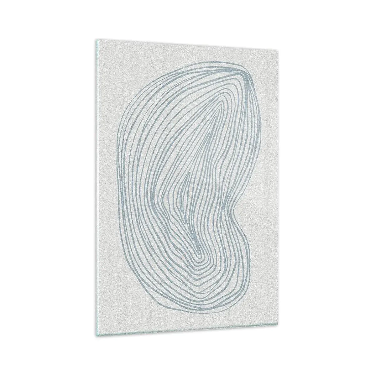 Obraz na szkle - Abstrakcyjny motyw fal w delikatnym błękicie - 80x120cm - Uśmiech kropli - Nowoczesna dekoracja ścienna do salonu i sypialni ARTTOR