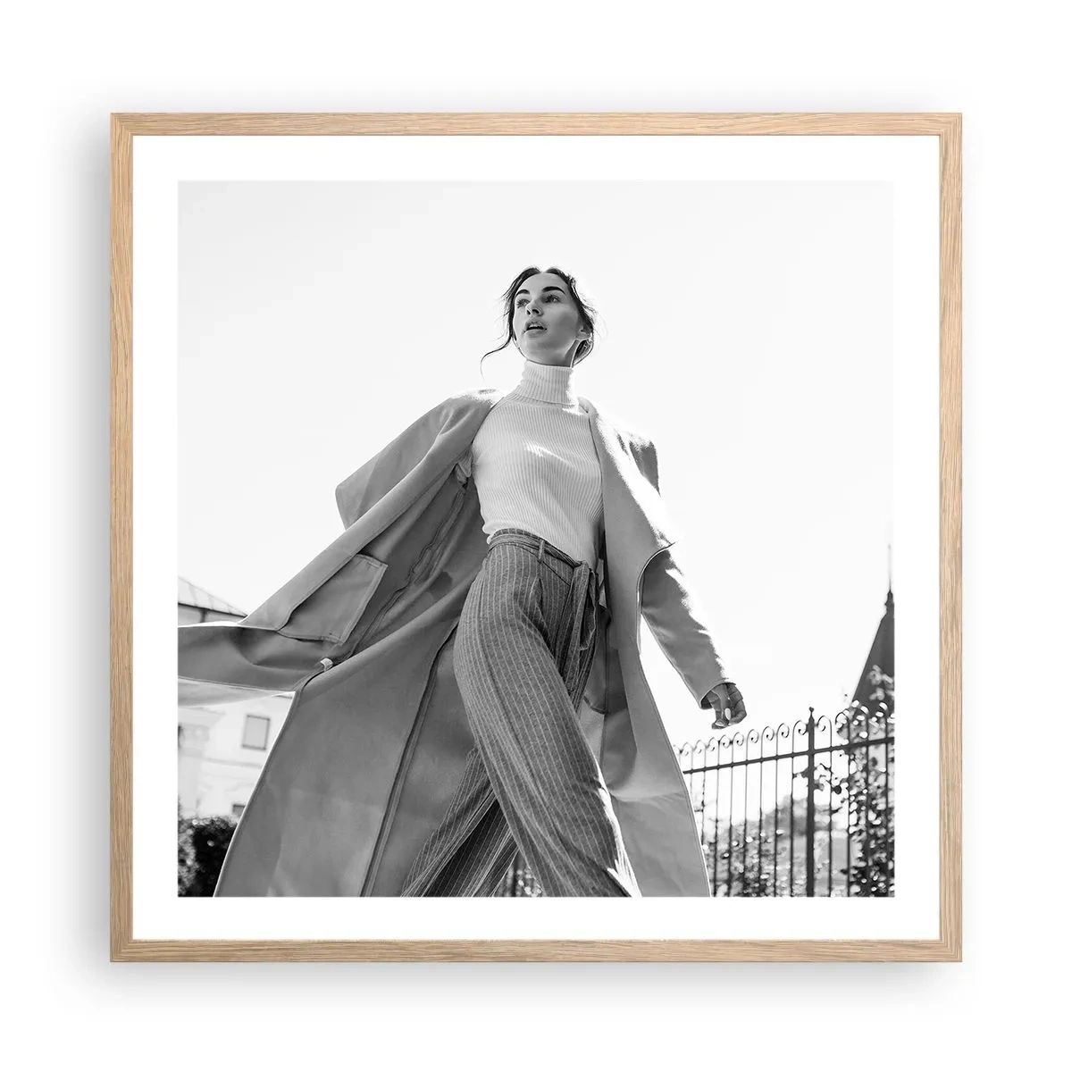 Plakat w ramie jasny dąb - Idziesz ze mną? - 60x60 cm