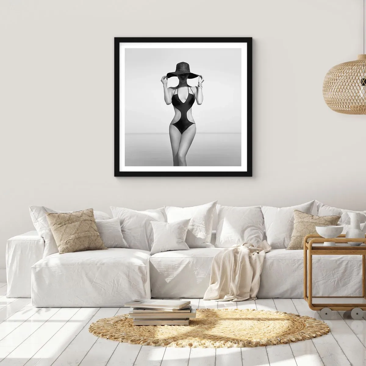 Plakat w czarnej ramie - Na imię mi: Elegancja - 30x30 cm