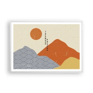 Plakat w białej ramie - W japońskim duchu - 100x70 cm