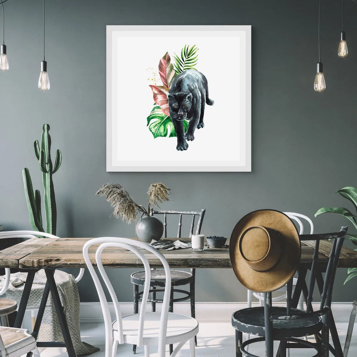 Plakat w białej ramie - Dzikość serca - 60x60 cm