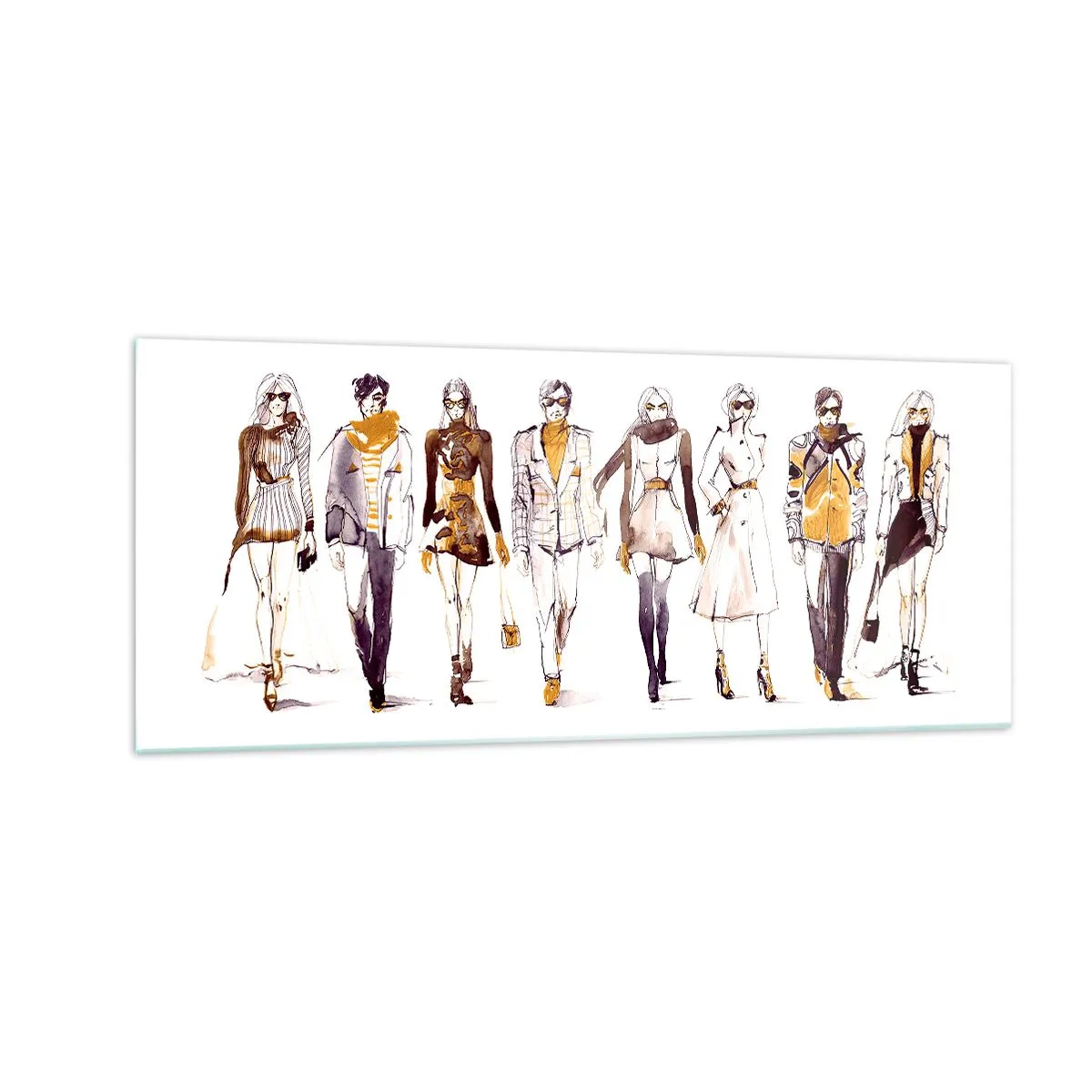 Obraz na szkle - Niewymuszony szyk, swobodna elegancja - 100x40 cm