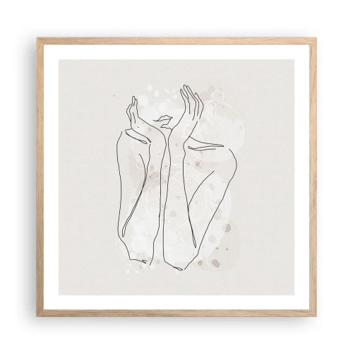 Plakat w ramie jasny dąb - Rozmarzona chwila - 60x60 cm