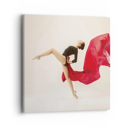 Obraz na płótnie - Czerwone i czarne - 40x40 cm