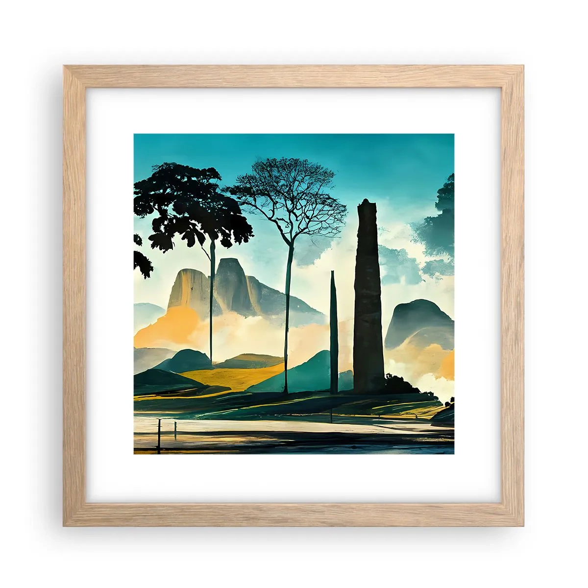 Plakat w ramie jasny dąb - Wciąż wyżej i wyżej - 30x30 cm