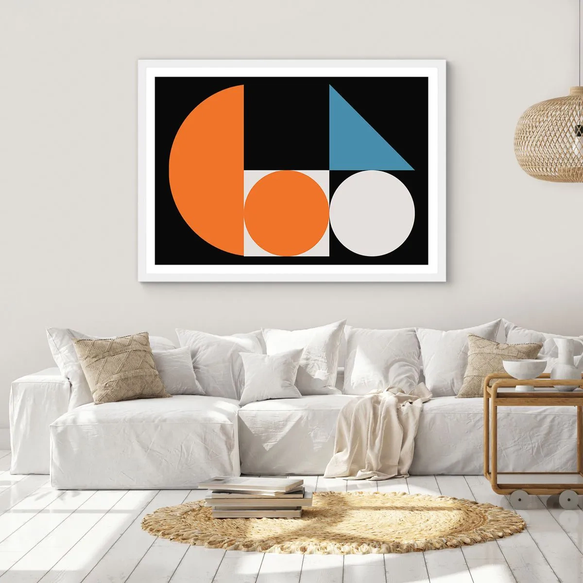 Plakat w białej ramie - Układ figurowy - 70x50 cm