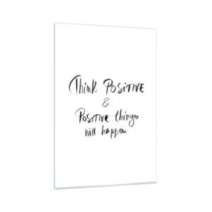 Obraz na szkle - Inspirujący napis w czerni na białym tle - 70x100cm - Jak żyć? - Nowoczesna dekoracja ścienna do salonu i sypialni ARTTOR