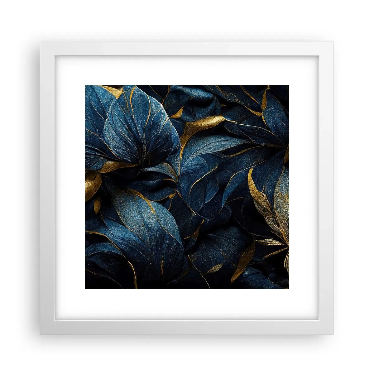 Plakat w białej ramie - Złotem podszyte - 30x30 cm
