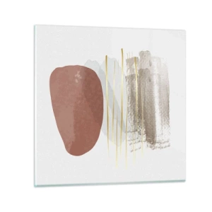 Obraz na szkle - Abstrakcyjna kolumnada - 50x50 cm