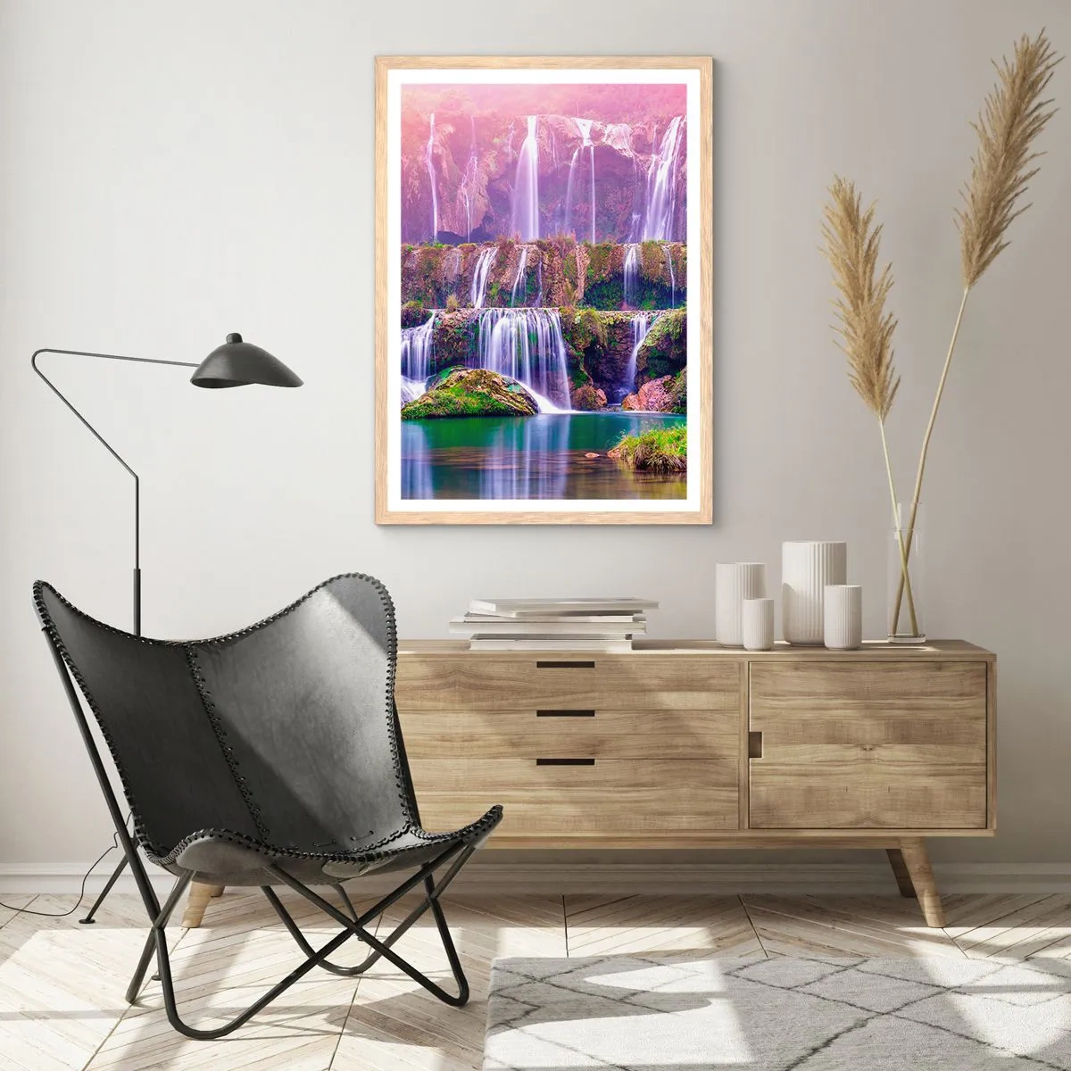 Plakat w ramie jasny dąb - Schody do nieba - 30x40 cm