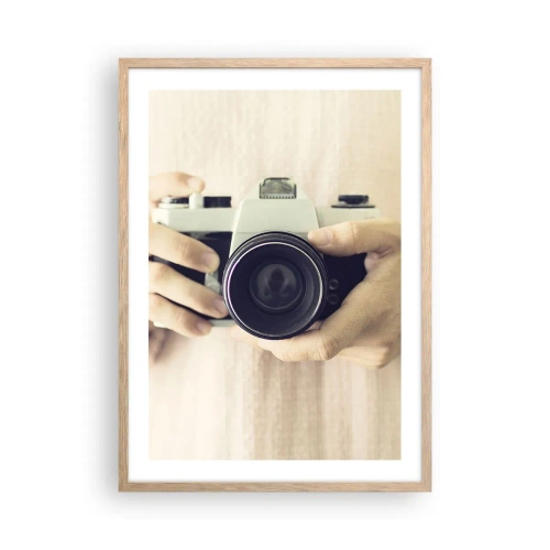 Plakat w ramie jasny dąb - By widzieć więcej… - 50x70 cm