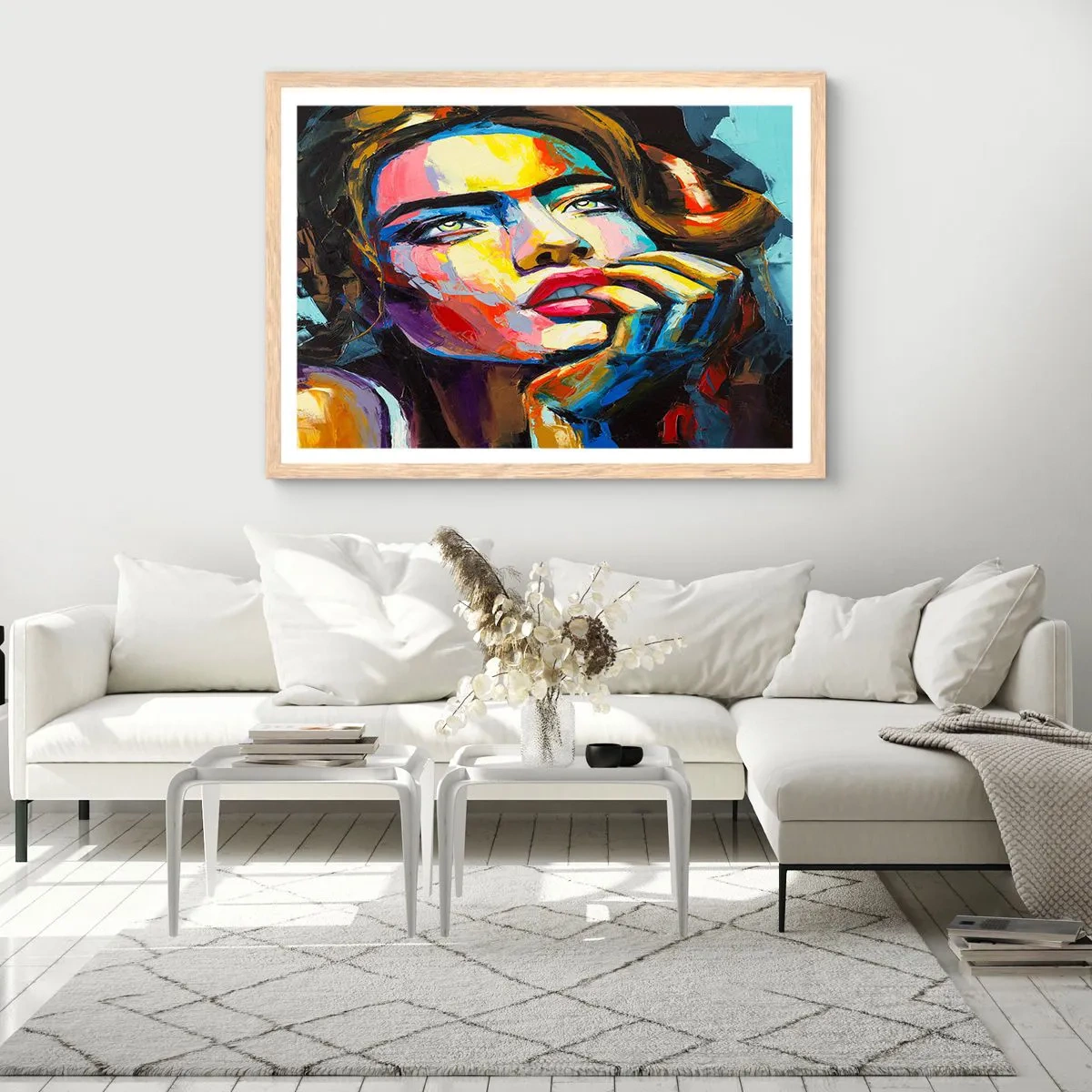 Plakat w ramie jasny dąb - Marzenia jak ptaki szybują po niebie - 100x70 cm