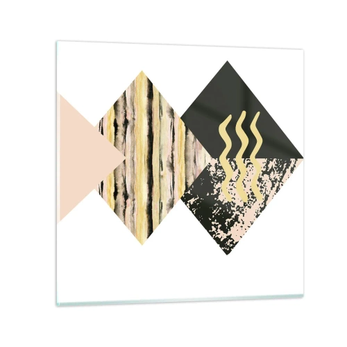 Obraz na szkle - Nie takie proste - 30x30 cm