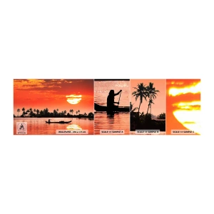 Fototapeta Próbka Samoprzylepna Deluxe Sticker - Spokój tropików o zachodzie - Krajobraz, Indie, Zachód Słońca - 100x30 cm