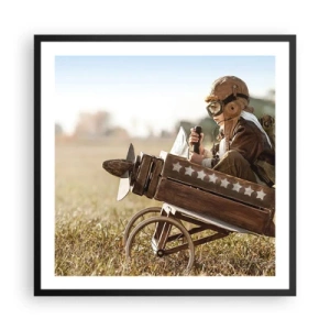 Plakat w czarnej ramie - Start ku marzeniu - 60x60 cm