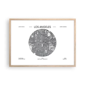 Plakat w ramie jasny dąb - Anatomia Los Angeles - 70x50 cm
