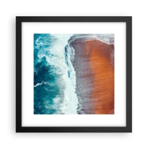 Plakat w czarnej ramie - Dotyk oceanu - 30x30 cm