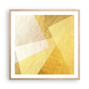 Plakat w ramie jasny dąb - Pogoda geometrii - 60x60 cm