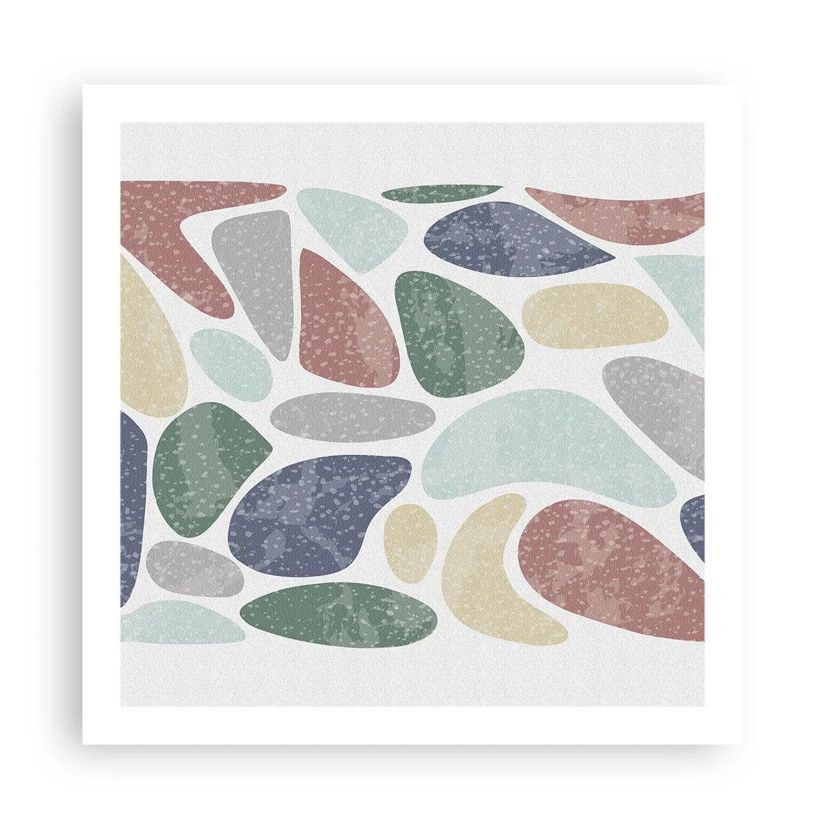 Plakat - Mozaika pudrowanych barw - 60x60 cm