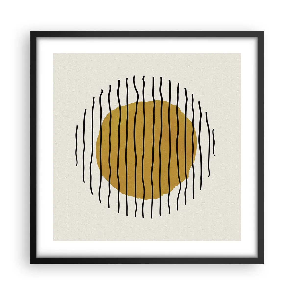 Plakat w czarnej ramie - Abstrakcja drżąca od żaru - 50x50 cm