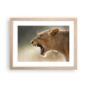 Plakat w ramie jasny dąb - Spróbuj nie posłuchać - 40x30 cm