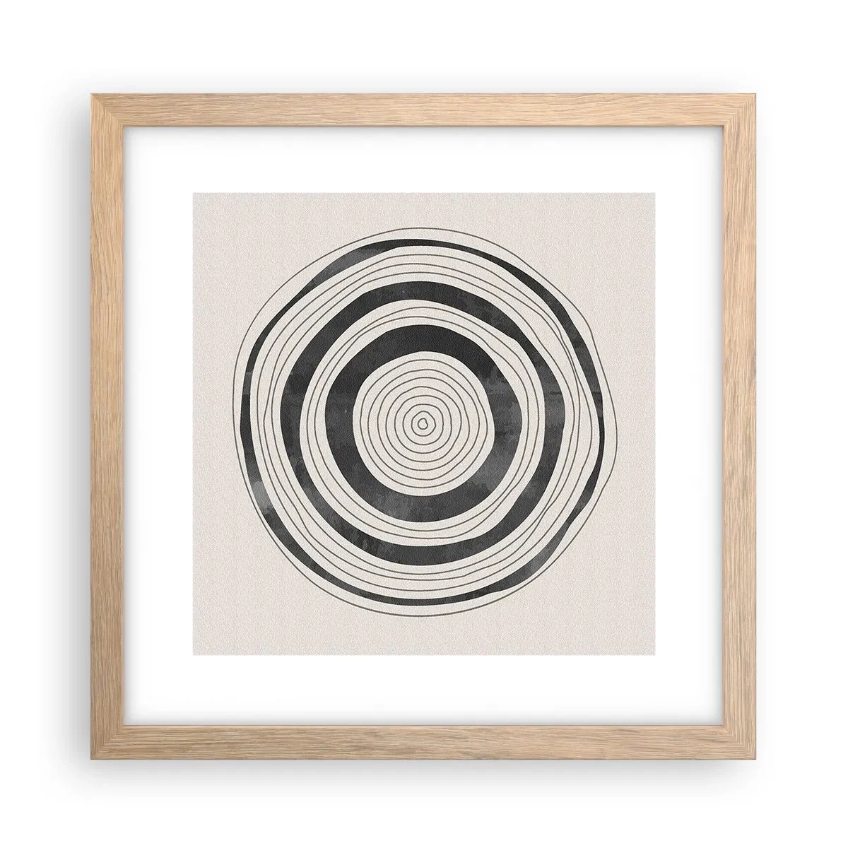 Plakat w ramie jasny dąb - Ważne to co pomiędzy - 30x30 cm