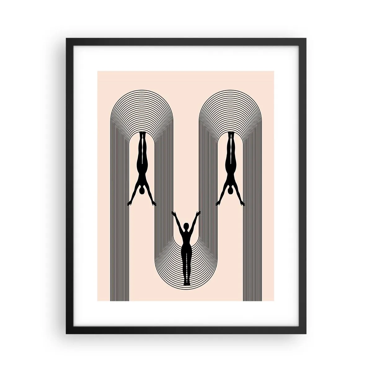Plakat w czarnej ramie - Do góry nogami - 40x50 cm