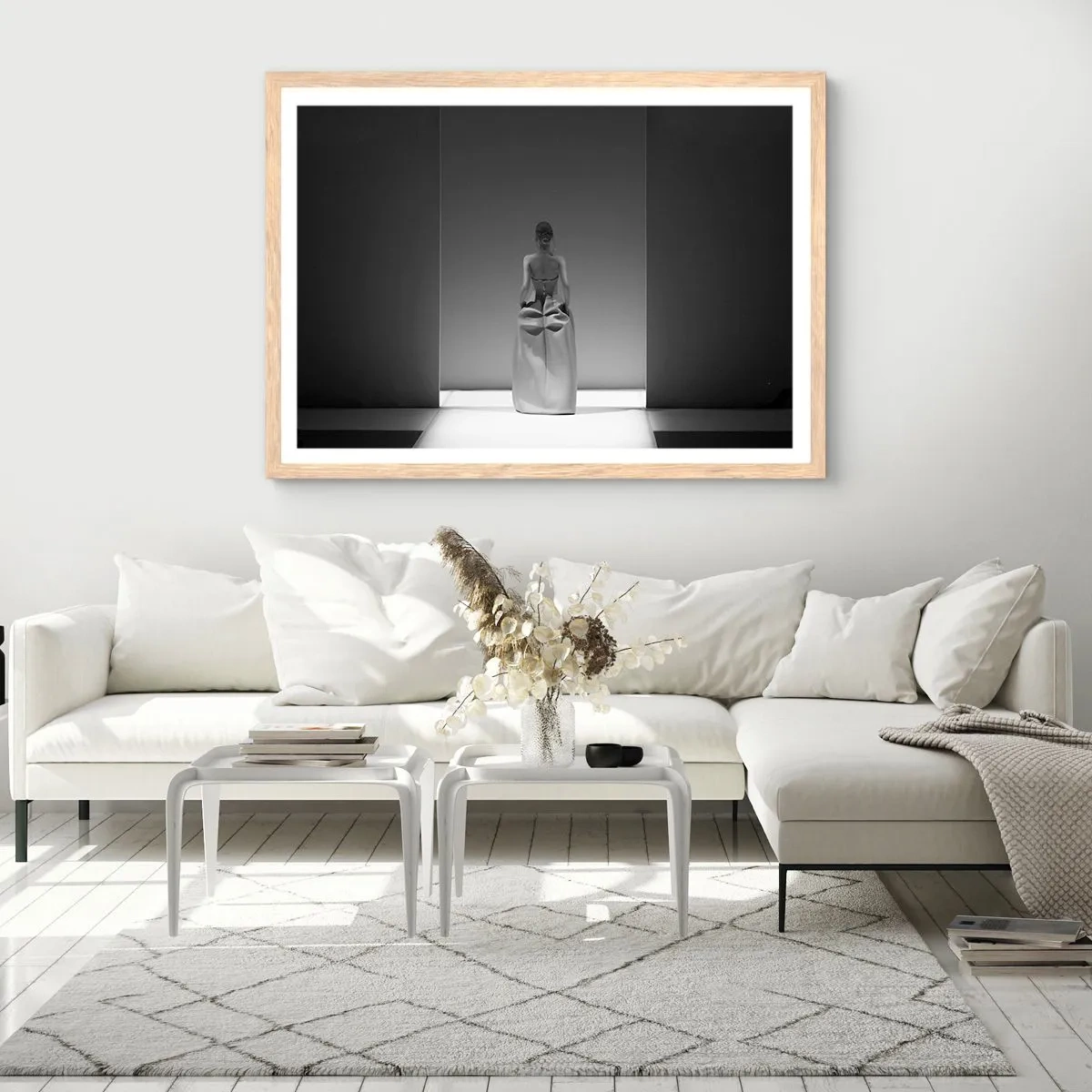 Plakat w ramie jasny dąb - Wyrafinowana prostota - 40x30 cm